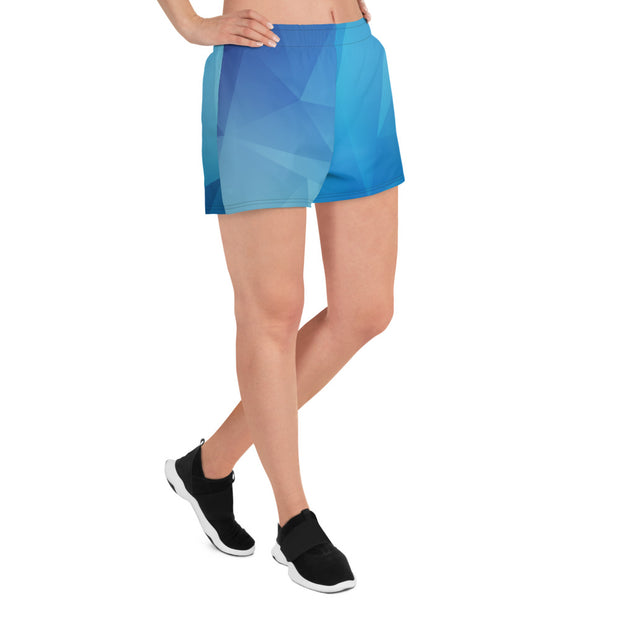Blue Abstract Short Shorts