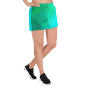 Green Abstract Short Shorts