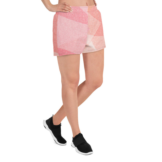 Pink Abstract Short Shorts