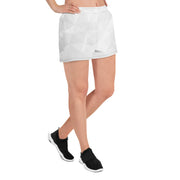 White Abstract Short Shorts