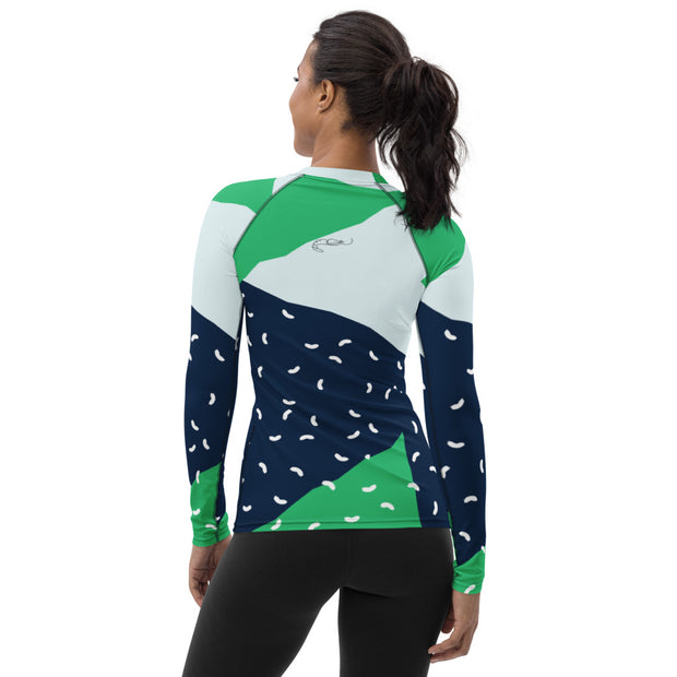 Green Abstract Workout Top