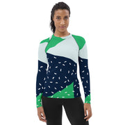 Green Abstract Workout Top