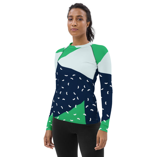 Green Abstract Workout Top