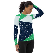 Green Abstract Workout Top