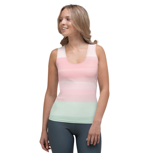 Pink Watercolour Tank Top