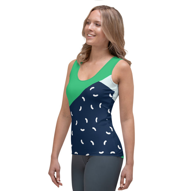 Green Abstract Tank Top