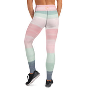Pink Watercolour Yoga Leggings