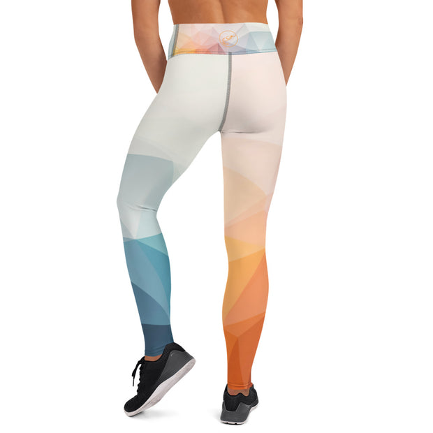 Orange Abstract Yoga Leggings