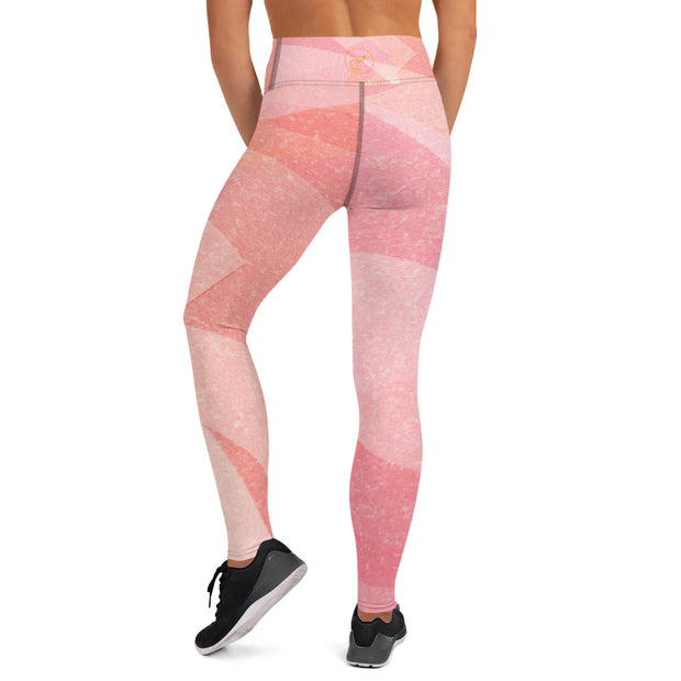 Pink Abstract Yoga Leggings
