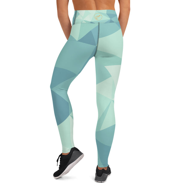 Green Abstract Yoga Leggings