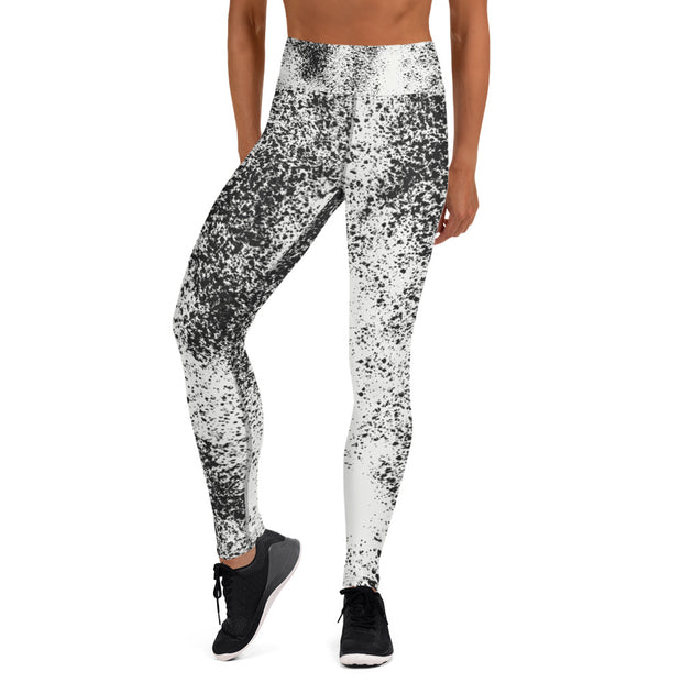 Black Splash Yoga Leggings