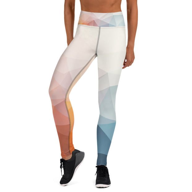 Orange Abstract Yoga Leggings
