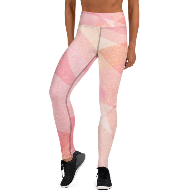 Pink Abstract Yoga Leggings