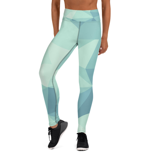 Green Abstract Yoga Leggings
