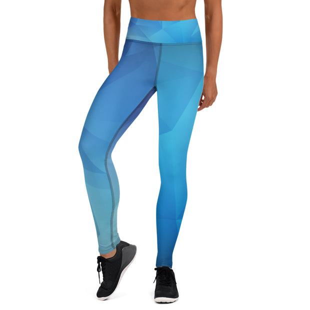 Blue Abstract Yoga Leggings