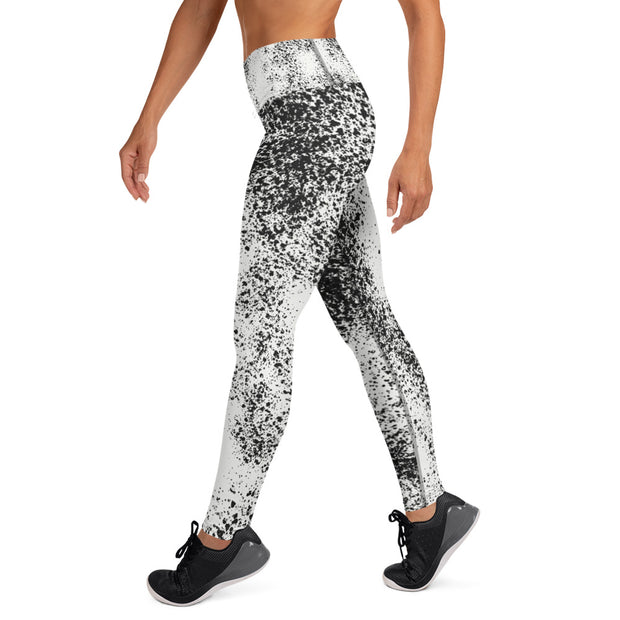 Black Splash Yoga Leggings