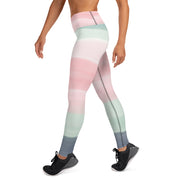 Pink Watercolour Yoga Leggings