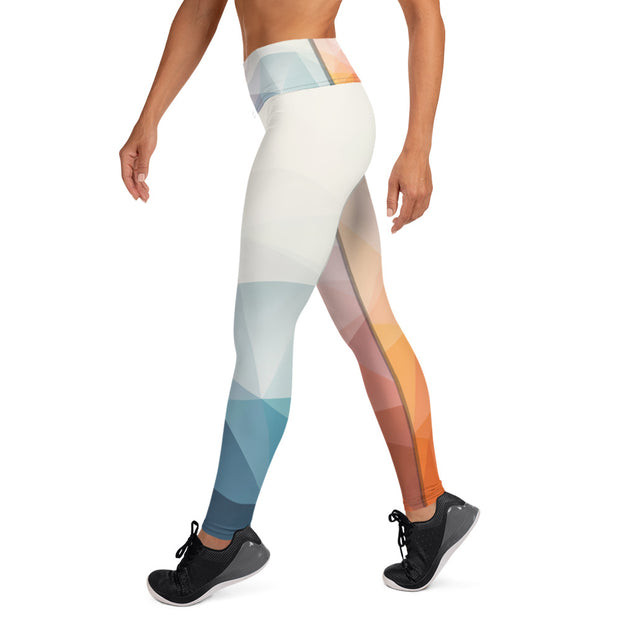 Orange Abstract Yoga Leggings