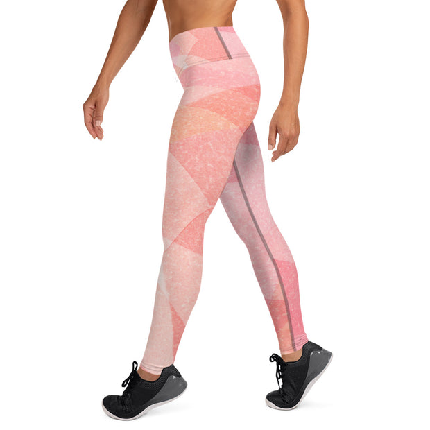 Pink Abstract Yoga Leggings