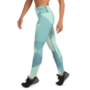 Green Abstract Yoga Leggings