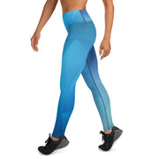 Blue Abstract Yoga Leggings