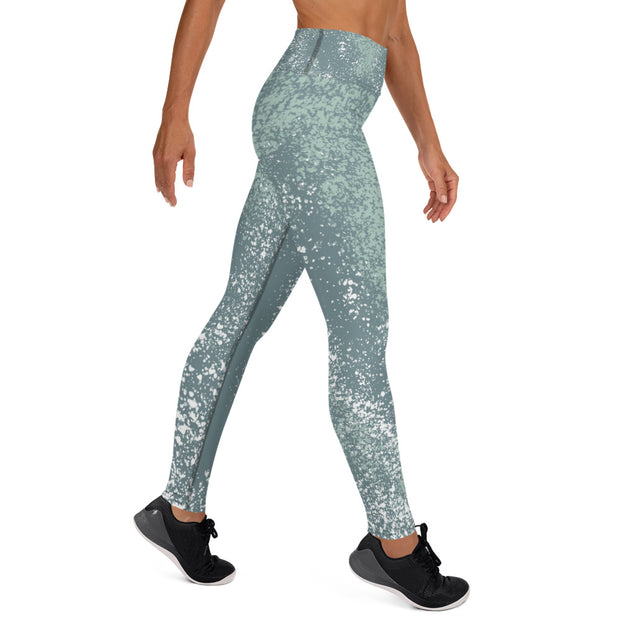 Green Splash Yoga Leggings