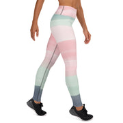Pink Watercolour Yoga Leggings