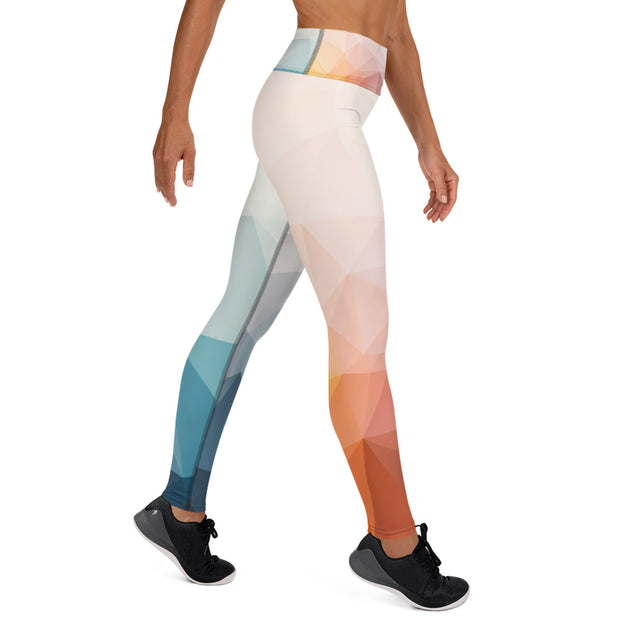 Orange Abstract Yoga Leggings