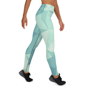 Green Abstract Yoga Leggings
