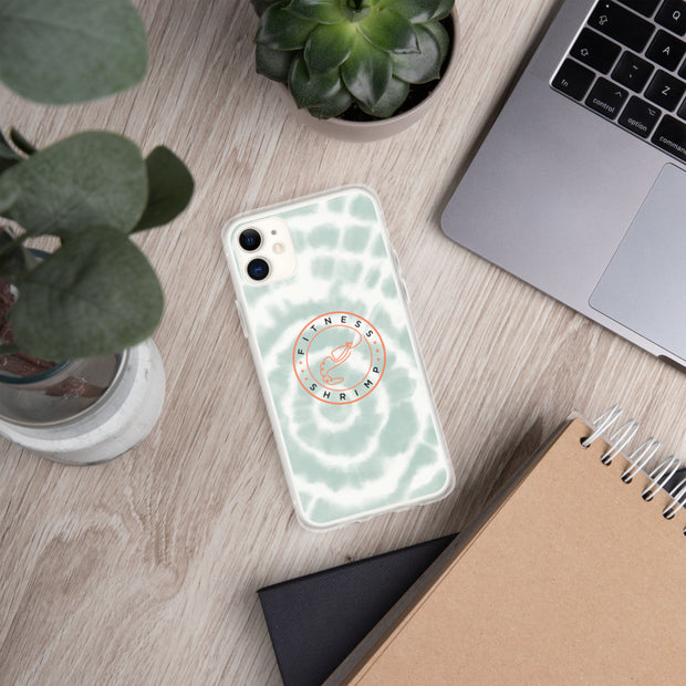 Green Tie Dye iPhone Case
