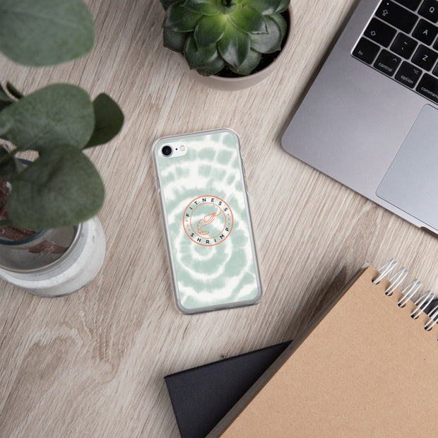 Green Tie Dye iPhone Case